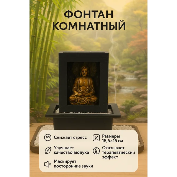 Фонтан комнатный Будда в гроте 21х17,5х26 см