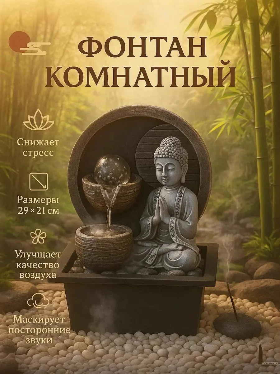 Фонтан комнатный "Будда у...