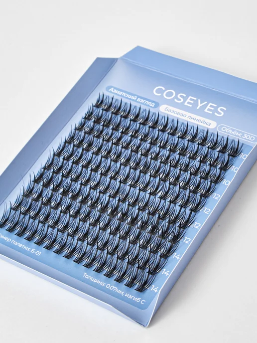 COSEYES Накладные ресницы пучки Азиатский взгляд, черный, фото 4