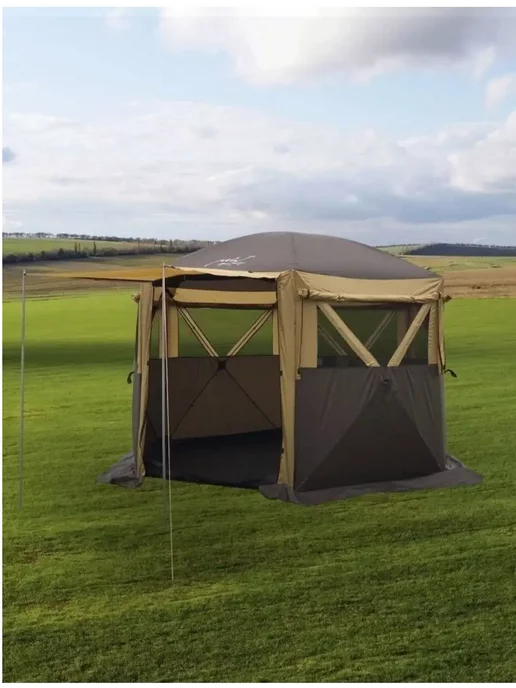 GOODSTORAGE Туристический шатер Mimir-2905S, коричневый, фото 6