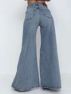 Джинсы багги женские Romantic_Denim 212792671 купить за 3 362 ₽ в интернет-магазине Wildberries