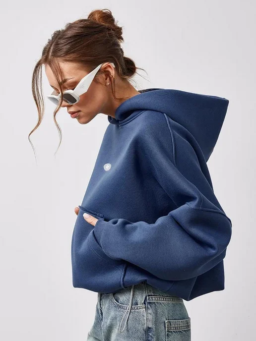 Yos Design худи оверсайз 130mod. укороченное с начесом YOS DESIGN