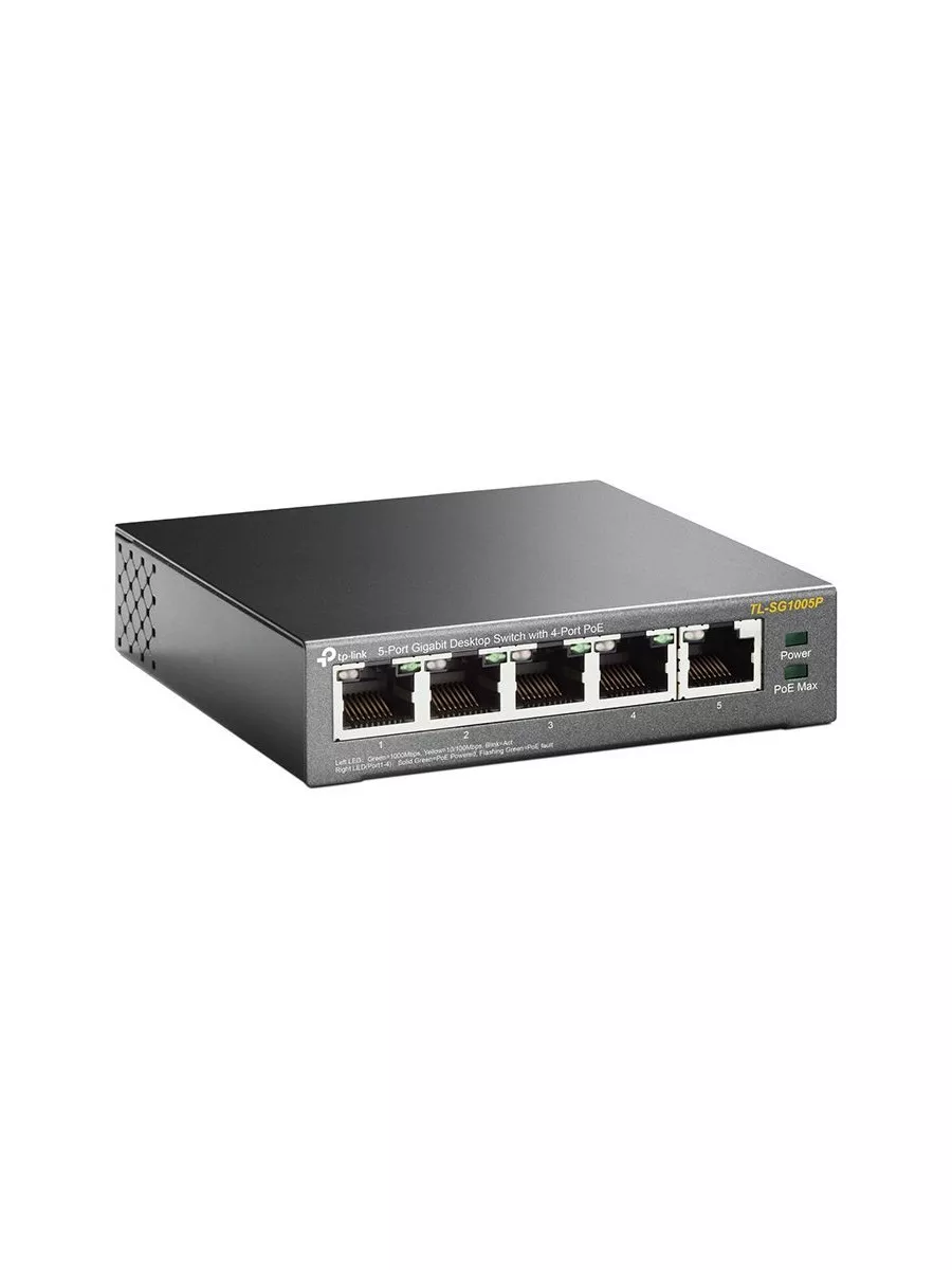 Коммутатор TP-Link TL-SG1005P 5G 4PoE+ 65W неуправляемый