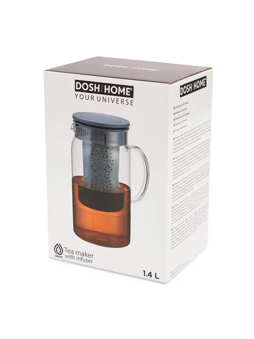 DOSH-HOME Чайник с ситечком 1.4л, синий, 1,4 л, фото 3