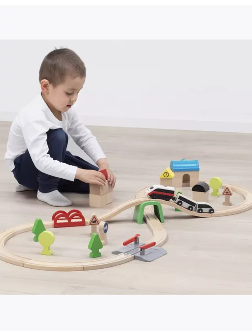 IKEA Поезд Лиллабу ИКЕА на батарейках, черный, фото 4