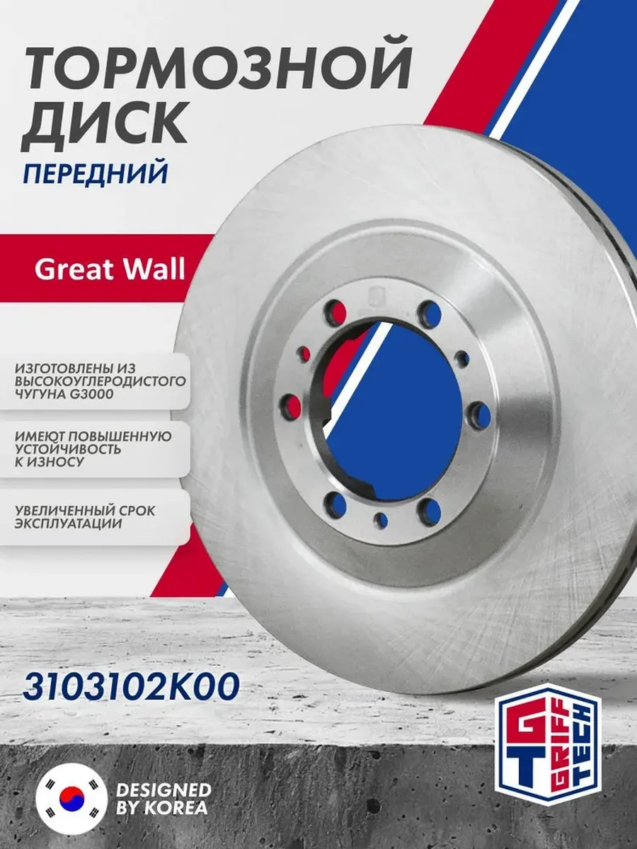 Тормозной диск передний GREAT WALL Hover H1, H2, H5