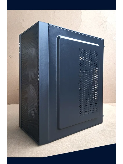 BomBoost Корпус для ПК micro ATX с 2 вентиляторами в комплекте, черный, фото 4