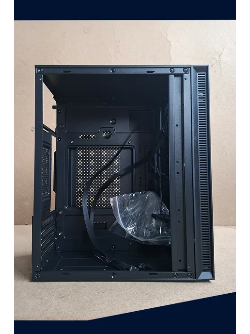 BomBoost Корпус для ПК micro ATX с 2 вентиляторами в комплекте, черный, фото 7