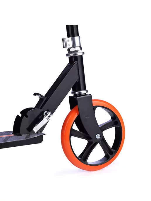 URAL TOYS Самокат городской двухколесный от 5 лет, черный, фото 4
