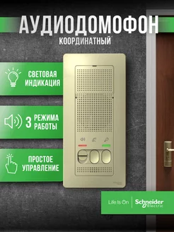 Домофон для дома и квартиры без трубки дверной бежевый Schneider Electric 212962772 купить за 2 833 ₽ в интернет-магазине Wildberries