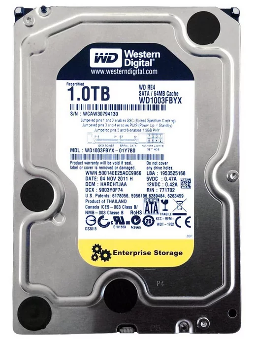 3.5" Жесткий диск WD1003FBYX 1ТБ, 1 ТБ