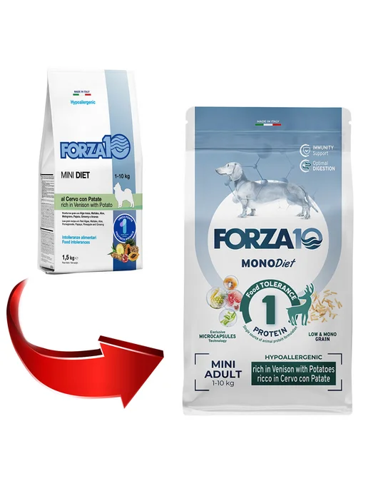 Сухой корм Forza10 Monodiet Low для собак, мелкие, оленина, 1,5 кг, фото 2