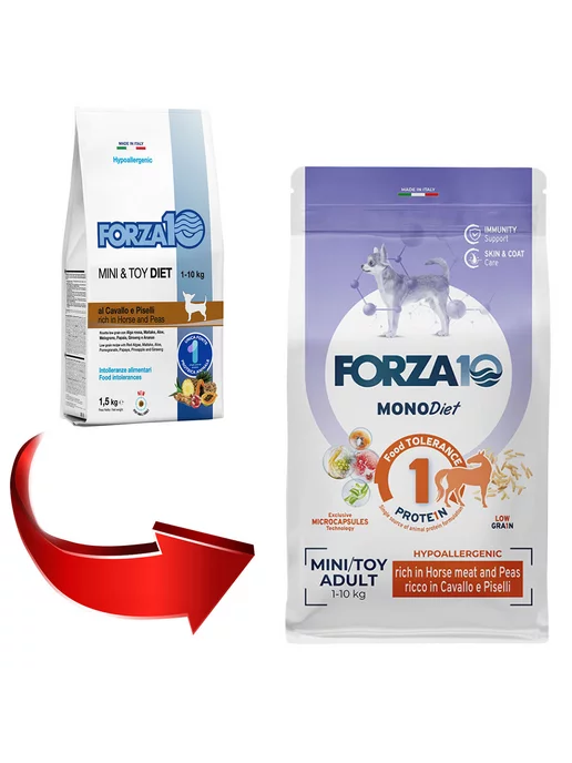 Сухой корм Forza10 Monodiet Low для собак, мелкие, 1,5 кг, фото 2