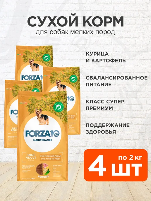 Сухой корм Forza10 Maintenance для собак, мелкие, курица, 2 кг