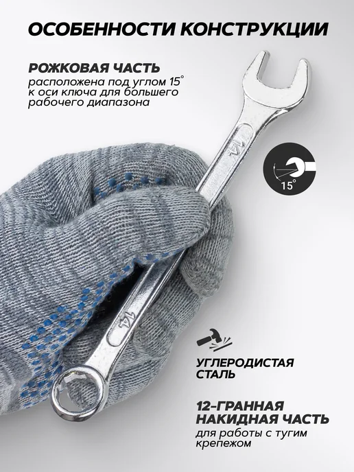 SIGMATOOL Ключи комбинированные 25 предметов, набор, черный, фото 3
