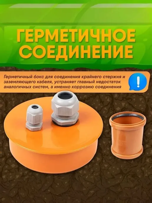GROUNTOK Заземление комплект из омедненной стали 6 метров 14мм, вариант, фото 4