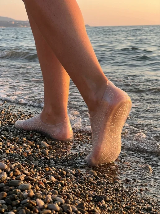 Небосой Аквасоки для моря и бассейна, коралловые тапочки, белый, фото 5