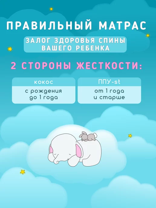 KidRoom Матрас 120х60 в кроватку для новорожденного, вариант, фото 3