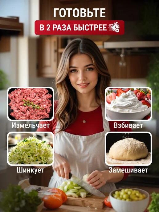 KELLI Чоппер - измельчитель 1200 Вт 1.8 литра, 1200 Вт, фото 2