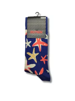 Носки с принтом морские звёзды EKMEN 213190103 купить за 249 ₽ в интернет-магазине Wildberries