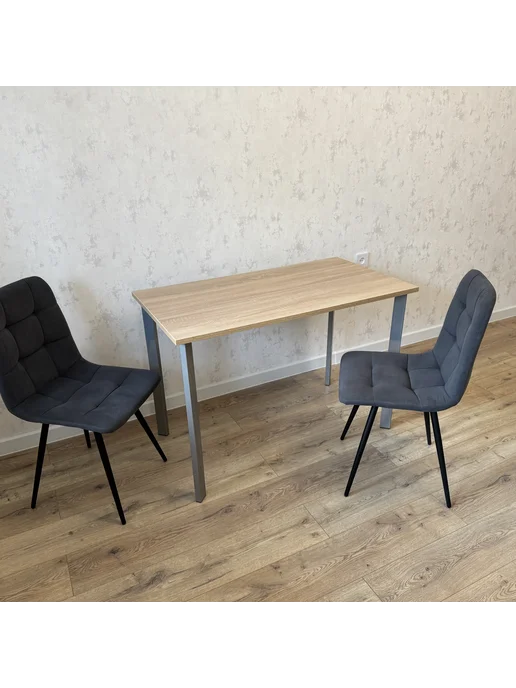 RostovStol Стол письменный Дуб Сонома 50*50 см. Ножки Серый хром, 110x70 см, фото 2