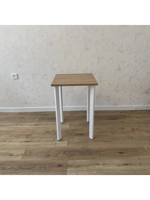 RostovStol Стол письменный Дуб Сонома 50*50 см. Черные ножки, 60x50 см, фото 4