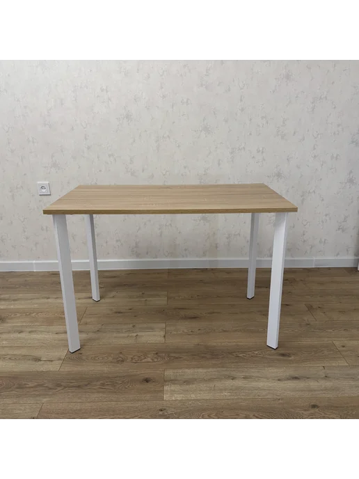 RostovStol Стол письменный Дуб Сонома 50*50 см. Черные ножки, 110x70 см, фото 3