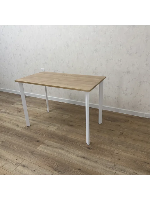 RostovStol Стол письменный Дуб Сонома 50*50 см. Черные ножки, 110x70 см, фото 4