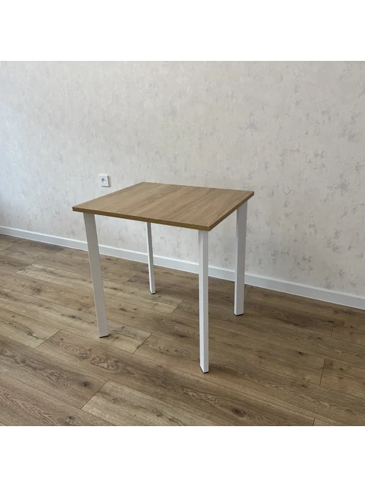 RostovStol Стол письменный Дуб Сонома 50*50 см. Черные ножки, 80x60 см, фото 3