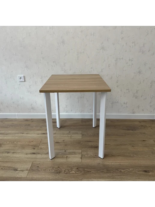 RostovStol Стол письменный Дуб Сонома 50*50 см. Черные ножки, 80x60 см, фото 6