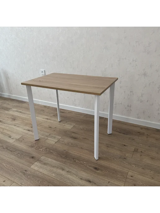 RostovStol Стол письменный Дуб Сонома 50*50 см. Черные ножки, 90x70 см, фото 3