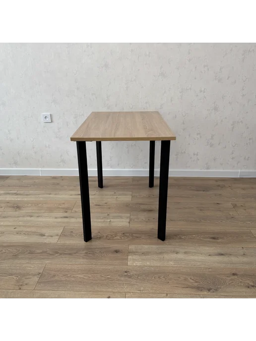 RostovStol Стол письменный Дуб Сонома 50*50 см. Черные ножки, 90x60 см, фото 6