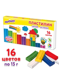 Пластилин мягкий "Веселый шмель", 16 цветов, 240 г Юнландия 213326252 купить за 536 ₽ в интернет‑магазине Wildberries