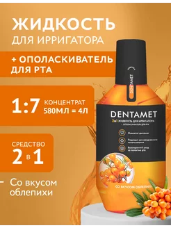 Жидкость для ирригатора+Ополаскиватель для рта 2в1 DENTAMET 213388996 купить за 270 ₽ в интернет-магазине Wildberries