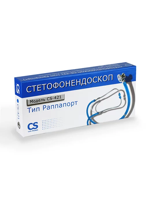 CS Medica Фонендоскоп медицинский Чёрный CS-421, голубой, фото 3