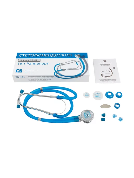 CS Medica Фонендоскоп медицинский Чёрный CS-421, голубой, фото 5