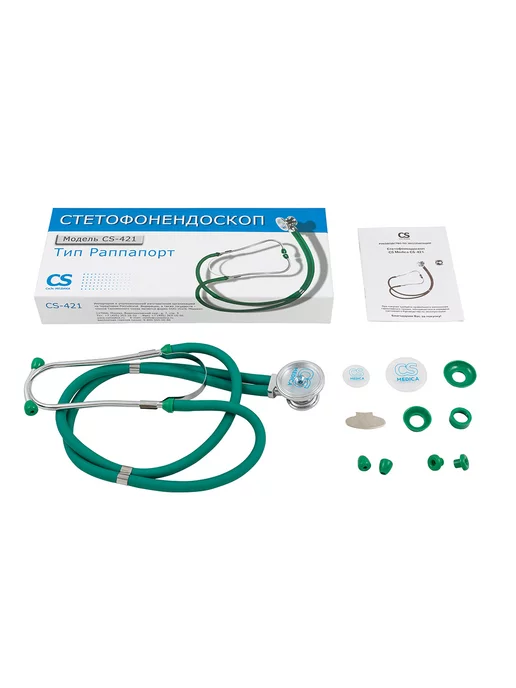 CS Medica Фонендоскоп медицинский Чёрный CS-421, зеленый, фото 4