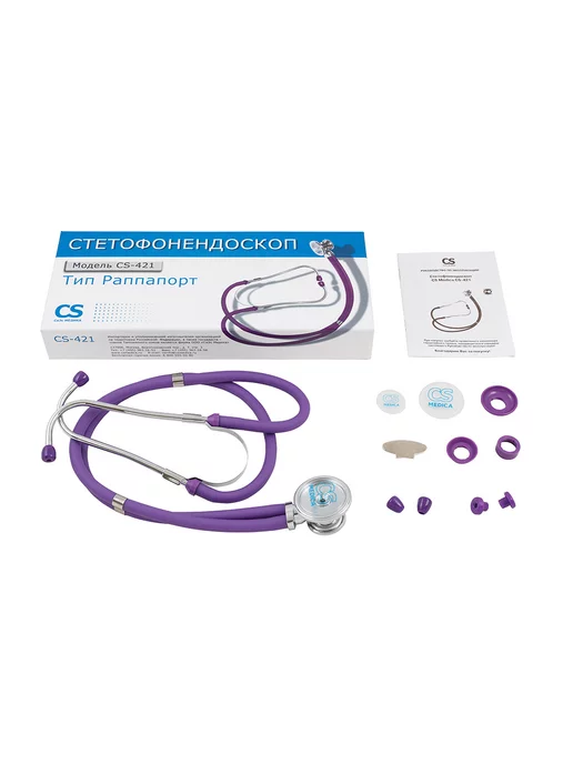 CS Medica Фонендоскоп медицинский Чёрный CS-421, фиолетовый, фото 5