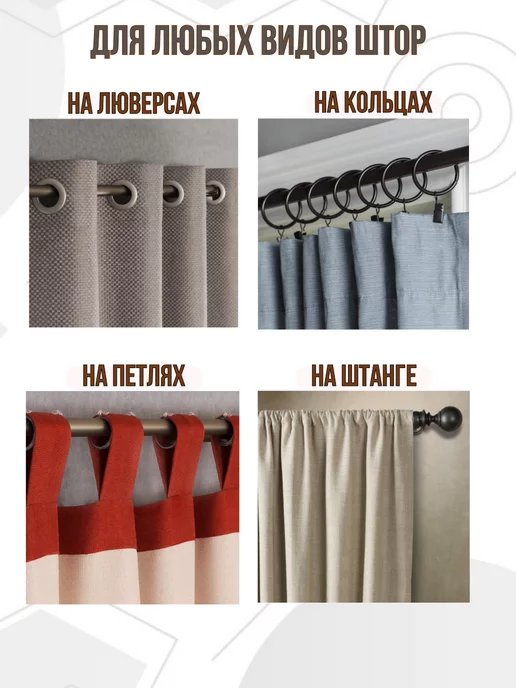 Идеальный Карниз Карниз для штор телескопический раздвижной металл 120-210 см, серый, фото 6