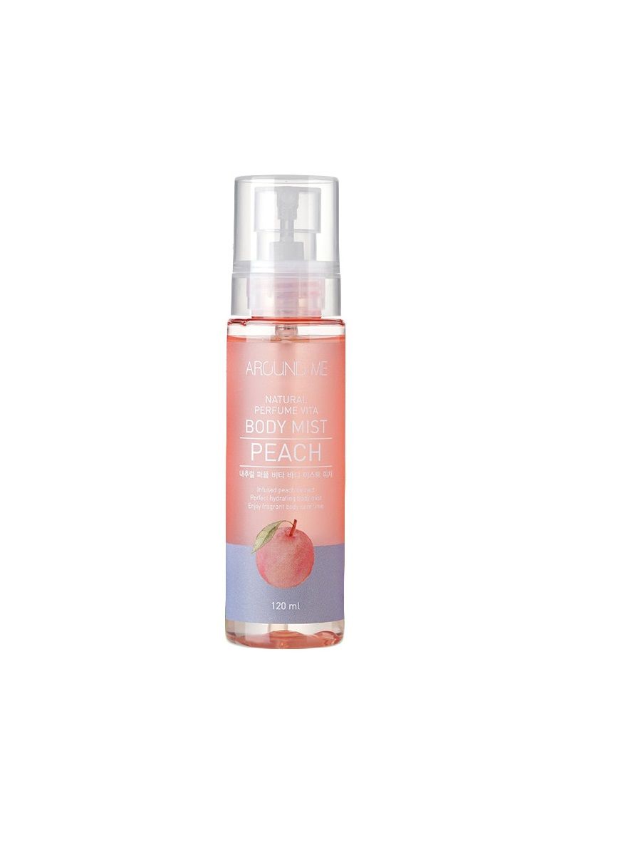 Tonraise отзывы. Мист с персиком. Around me body Wash Peach. Around me natural Perfume Vita body Wash Peach.