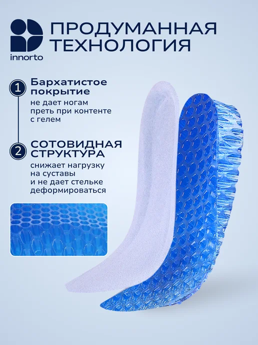 INNORTO Ортопедические полустельки для роста, голубой, фото 3