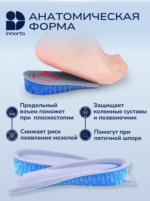INNORTO Ортопедические полустельки для роста, голубой, фото 5