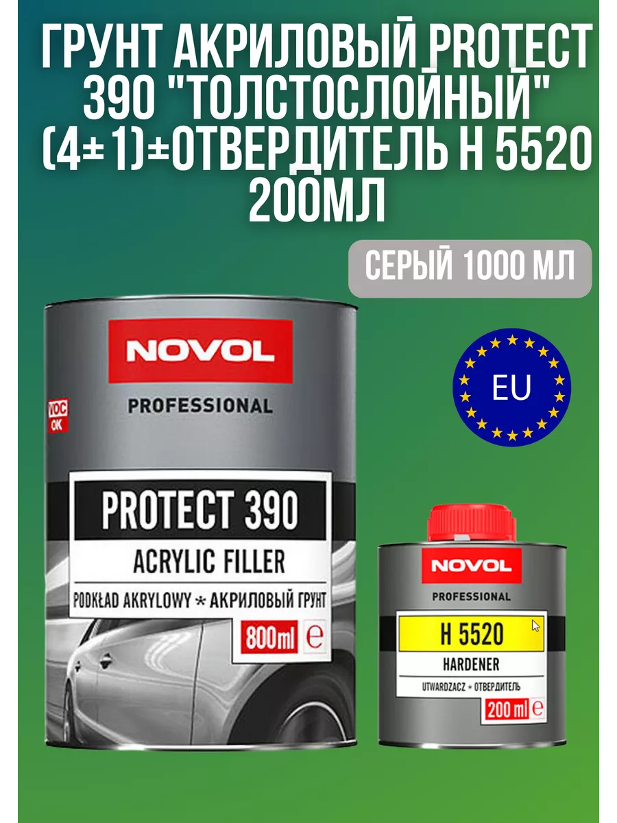 Грунт акриловый PROTEСT 390 (4+1) серый