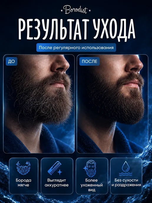 Borodist Масло для бороды и усов охлаждающее Wizard, 30 мл, фото 4
