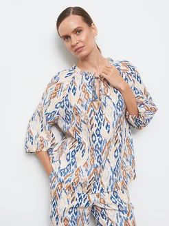 Блузка с коротким рукавом осенняя нарядная Gerry Weber 213572076 купить за 6 682 ₽ в интернет-магазине Wildberries