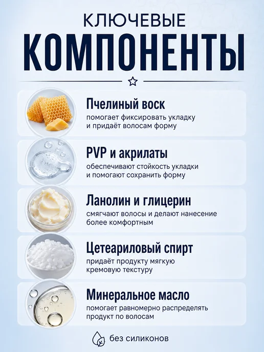 Borodist Паста для укладки волос, стайлинг мужской, 50 мл, 50 мл, фото 6