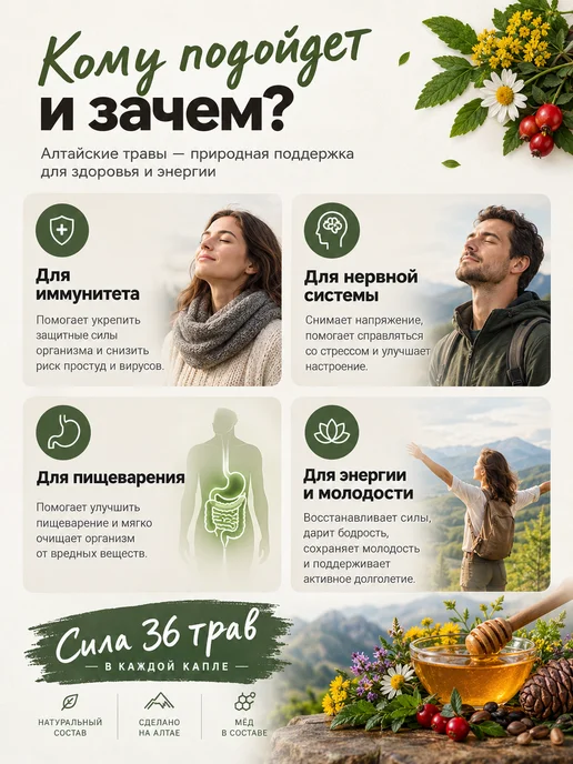 пчела и человек Бальзам Алтайские травы Сила 36 трав 250 мл, 250 мл, фото 2