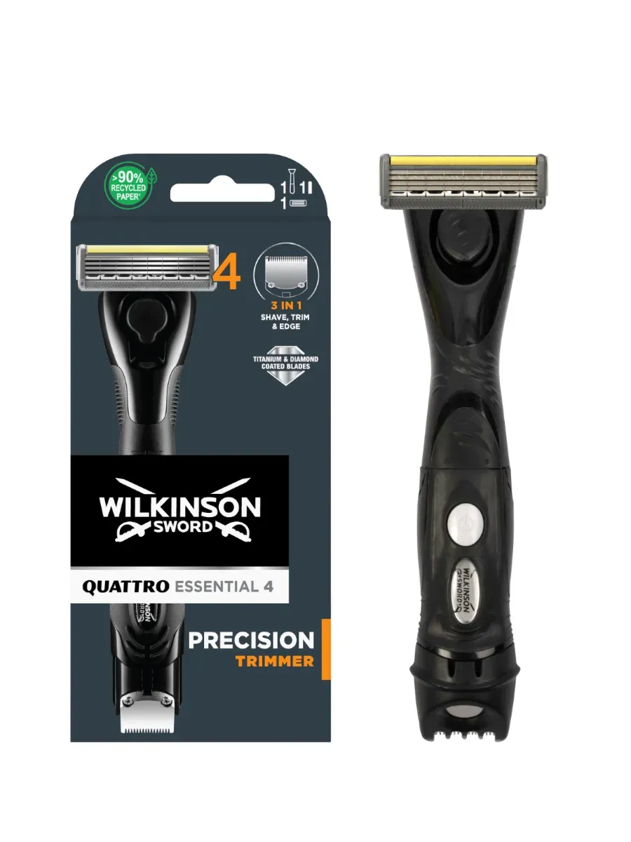 Бритва триммер мужская, Quattro Titanium Precision, 3 в 1