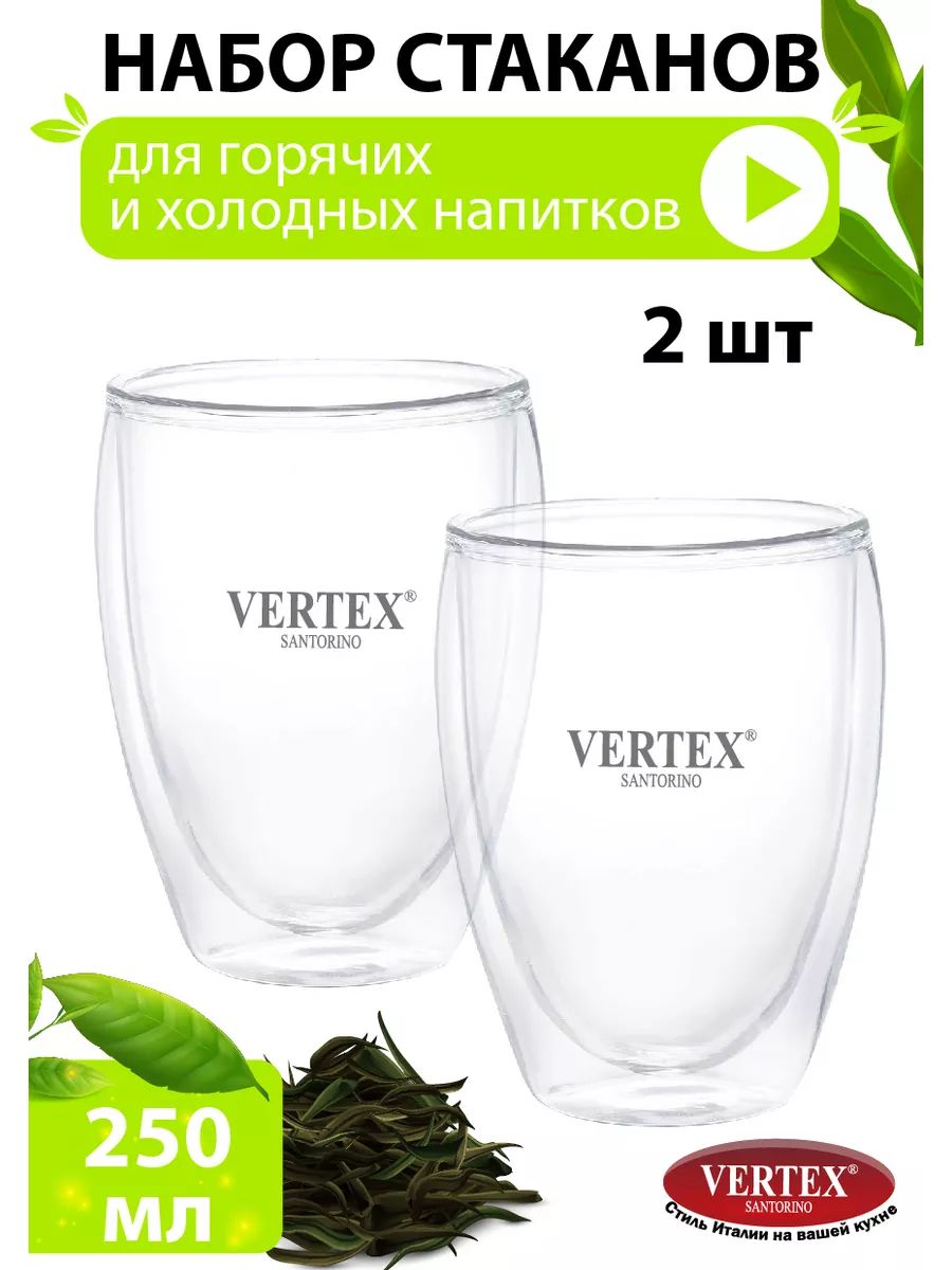 Кружка для чая и кофе с двойными стенками и дном 250 мл