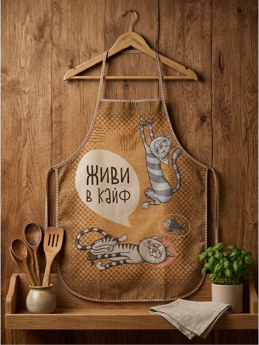 Рукавица Фартук кухонный рабочий для дома, оранжевый